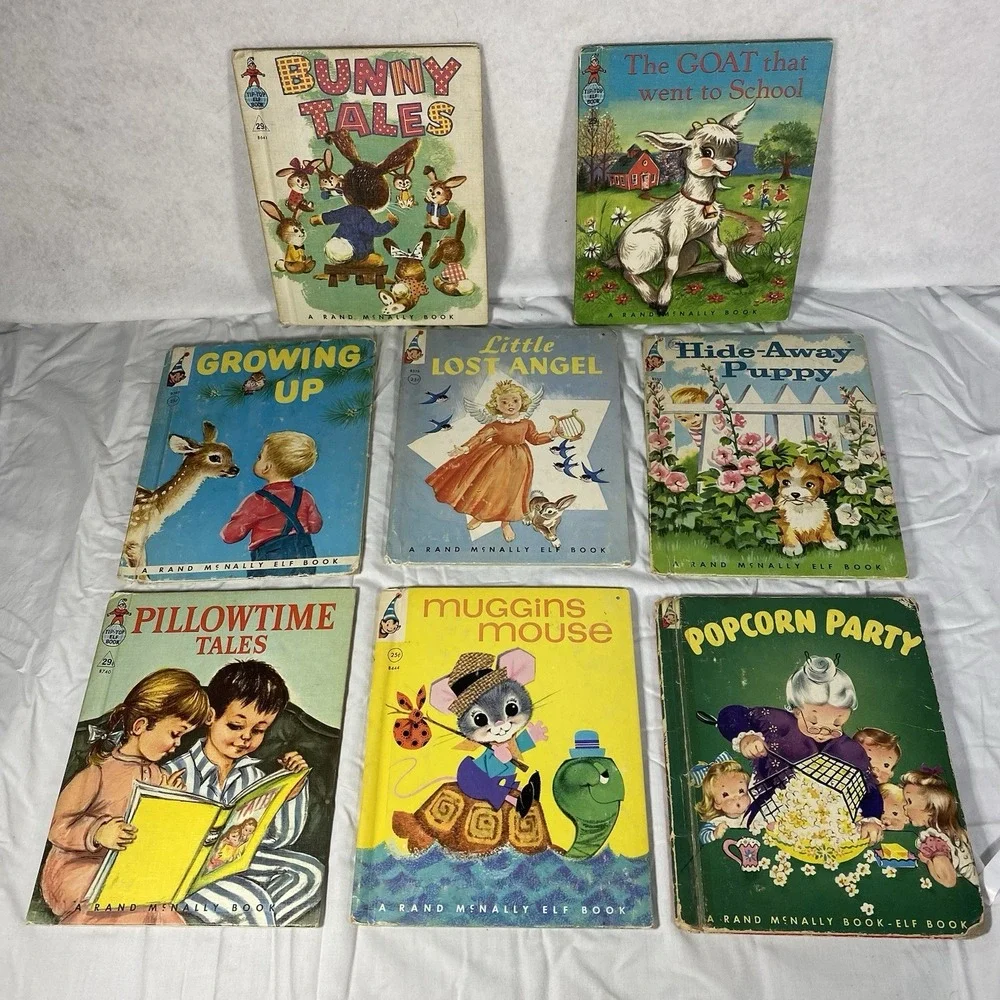Vintage Rand McNally ELF Books – Lot of 8 (1950s / Early 1960s)